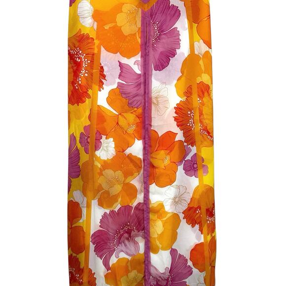 NWT Agua Bendita Victoria White Funky Bloom Floral Maxi Dress Multi Small Resort - Picture 5 of 16